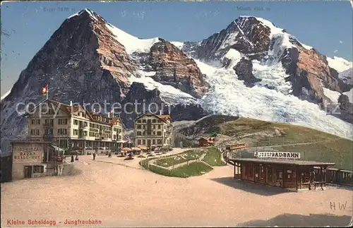 Kleine Scheidegg Wengen Jungfraubahn Hotels Eiger und Moench Kat. Scheidegg Kleine