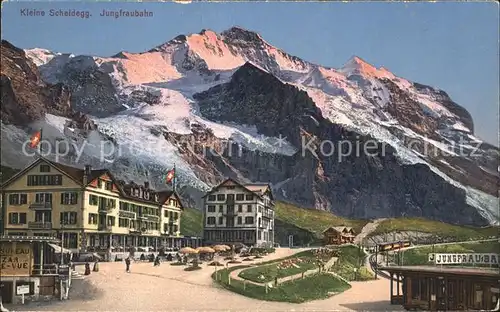 Kleine Scheidegg Wengen Jungfraubahn Hotels Eiger und Moench Kat. Scheidegg Kleine