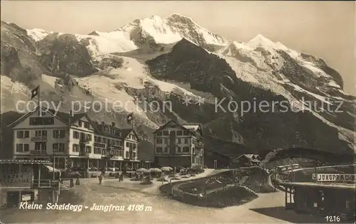 Kleine Scheidegg Wengen mit Jungfraubahn Wetterhorn und Eiger Kat. Scheidegg Kleine