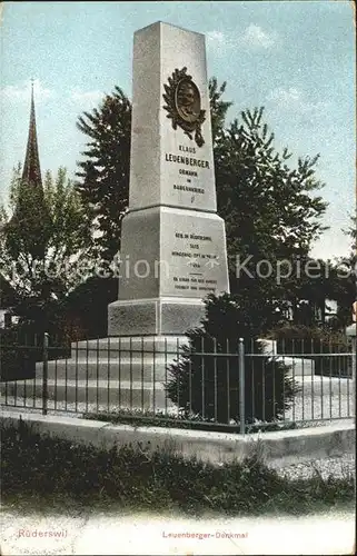 Ruederswil Leuenberger Denkmal Kat. Ruederswil