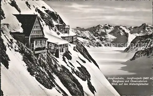 Jungfraubahn Jungfraujoch Berghaus Observatorium Aletschgletscher Kat. Jungfrau