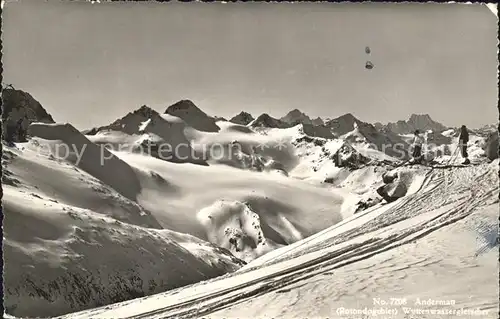 Andermatt mit Wyttenwassergletscher Kat. Andermatt