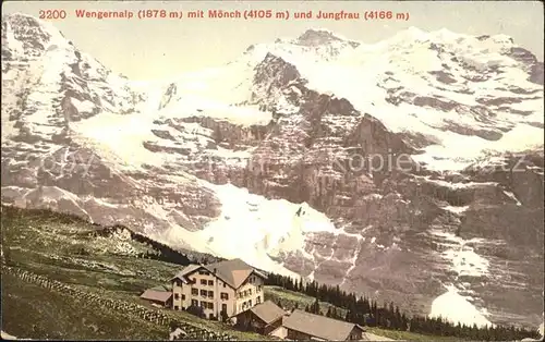 Wengernalp mit Moench und Jungfrau Kat. Wengen