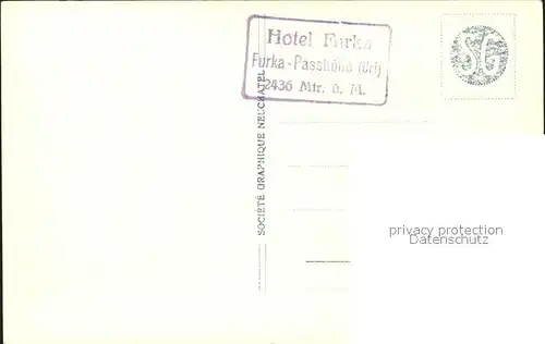 Furka Passhoehe Hotel Furka mit Berneralpen Kat. Furka