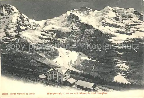 Wengernalp mit Moench und Jungfrau Kat. Wengen