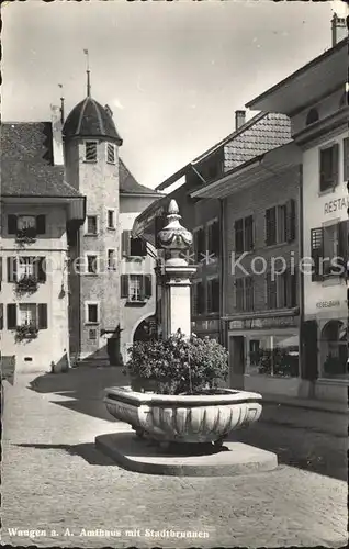 Wangen Aare Amtshaus mit Stadtbrunnen Kat. Wangen Aare