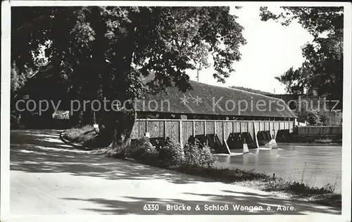 Wangen Aare Bruecke Schloss Kat. Wangen Aare