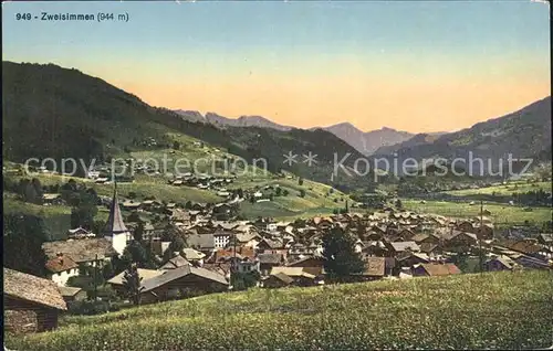 Zweisimmen Totalansicht Kat. Zweisimmen