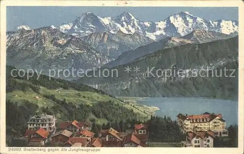 Beatenberg Thunersee Eiger Moench Jungfrau Kat. Beatenberg