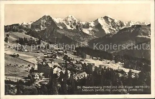 Beatenberg Eiger Moench Jungfrau Kat. Beatenberg