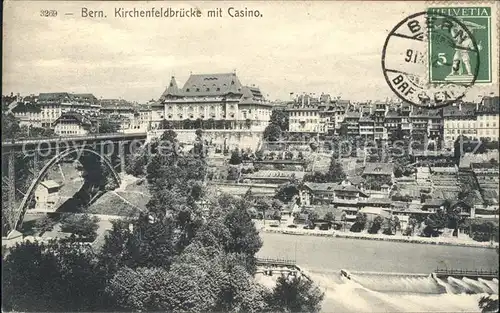 Bern BE Kirchenfeldbruecke mit Casino Kat. Bern