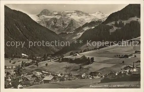 Zweisimmen mit Wildstrubel Kat. Zweisimmen