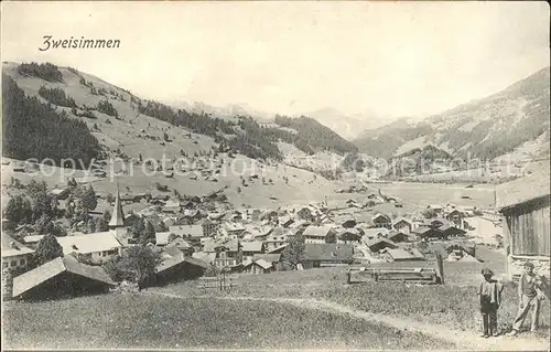 Zweisimmen Ortsansicht Kat. Zweisimmen