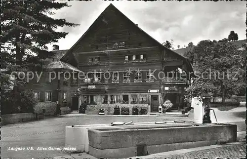 Langnau Emmental Altes Gemeindehaus Brunnen Kat. Langnau Emmental