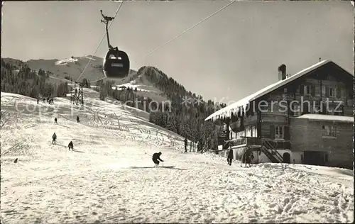 Zweisimmen Rinderberg Gondelbahn Skihaus Kat. Zweisimmen