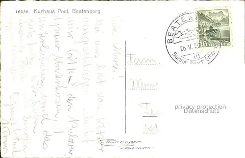 Beatenberg Kurhaus Post Kat. Beatenberg