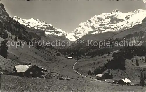 Kiental Naturfreundehuette Gorneren Buettlassen und Bluemlisalp Kat. Kiental