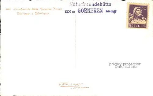 Kiental Naturfreundehuette Gorneren Buettlassen und Bluemlisalp Kat. Kiental