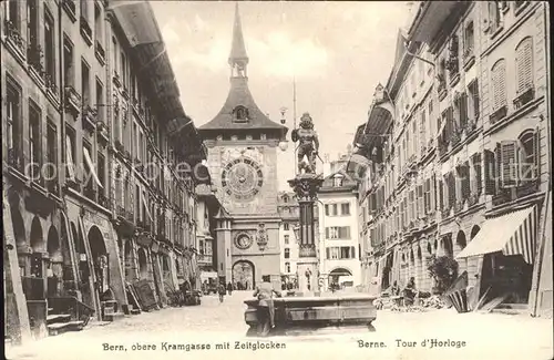 Bern BE Obere Kramgasse mit Zeitglockenturm Kat. Bern
