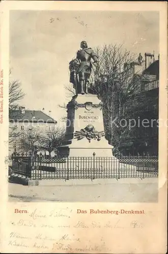 Bern BE Bubenberg Denkmal Kat. Bern