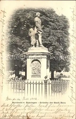 Bern BE Berchtold von Zaehringen Denkmal Stadtgruender Kat. Bern