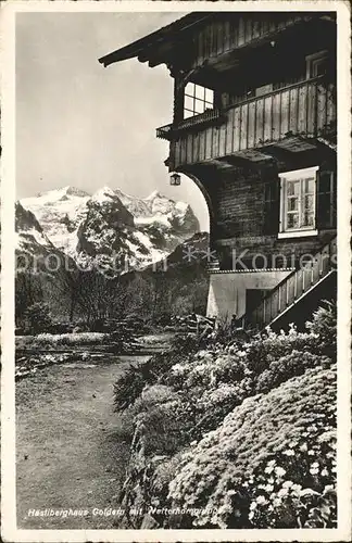 Hasliberg Goldern Hasliberghaus mit Wetterhorngruppe Kat. Hasliberg Goldern