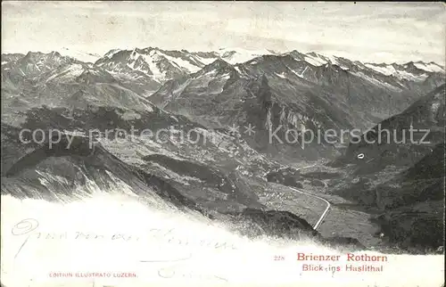 Brienzer Rothorn BE Blick ins Haslithal Kat. Brienzer Rothorn