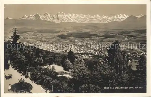 Biel Bienne Blick von Magglingen Kat. Biel