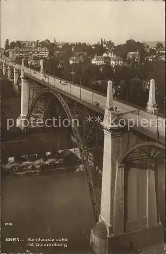 Bern BE Kornhausbruecke mit Sonnenberg Kat. Bern