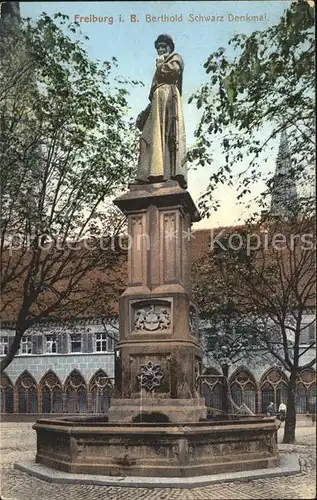 Freiburg Breisgau Berthold Schwarz Denkmal Kat. Freiburg im Breisgau