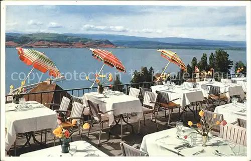 Murten Morat Hotel Weisses Kreuz mit Terrasse Kat. Murten