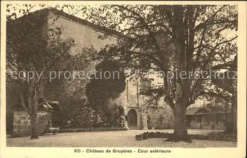 Gruyeres FR Chateau de Gruyeres Cour exterieur Kat. Gruyeres