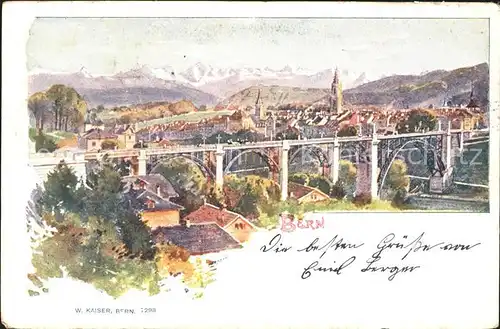 Bern BE Viadukt Kuenstlerkarte Kat. Bern