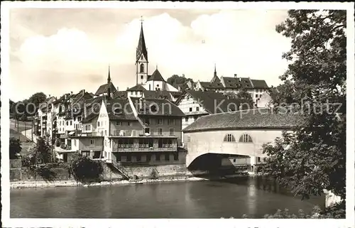 Baden AG Kirche Limmatbruecke Kat. Baden