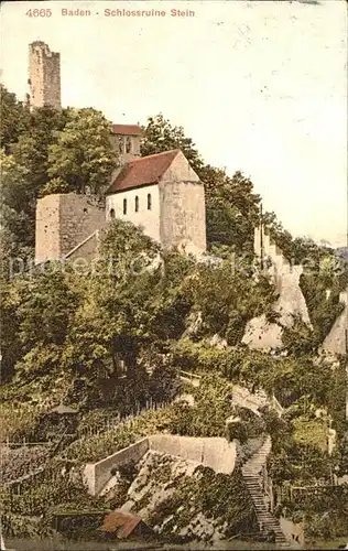 Baden AG Schlossruine Stein Kat. Baden