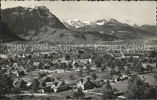 Schwyz mit Frohnalpstock und Urirotstock Kat. Schwyz