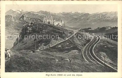 Rigi Kulm Hotel mit Rigibahn und Alpenpanorama Kat. Rigi Kulm