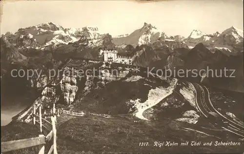 Rigi Kulm Hotel mit Toedi und Scheerhorn Kat. Rigi Kulm