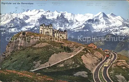 Rigi Kulm Hotel mit Rigbahn und Alpenpanorama Kat. Rigi Kulm