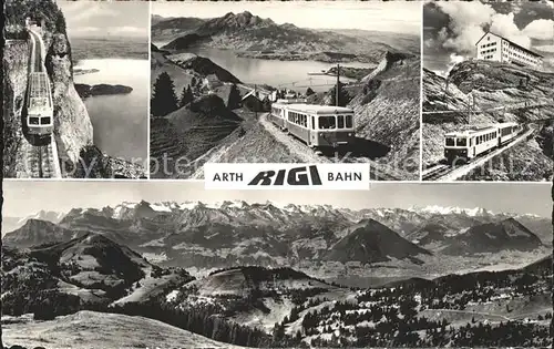 Arth SZ Panorama Arth Rigi Bahn Details Urner und Berner Alpen / Arth /Bz. Schwyz