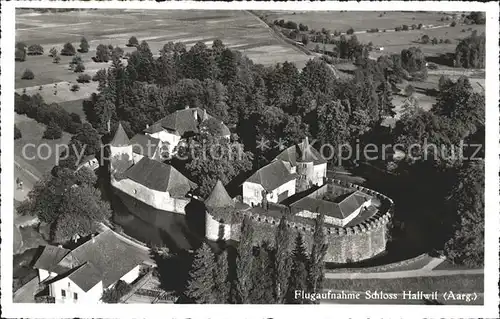 Hallwil Fliegeraufnahme Schloss Hallwil Kat. Hallwil