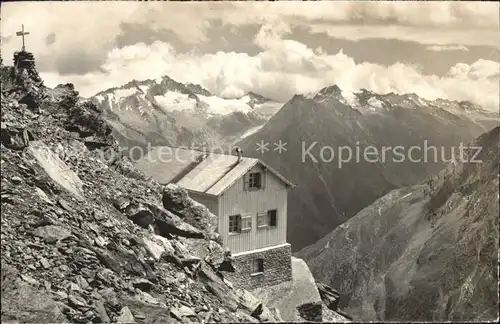 Saas Fee Mischabelhuette Portiengrat und Sonnighorn Kat. Saas Fee