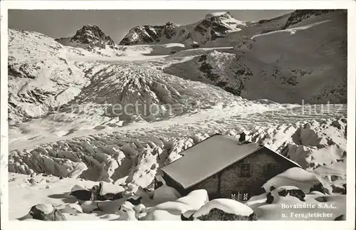 Bovalhuette mit Persgletscher Kat. Morteratsch