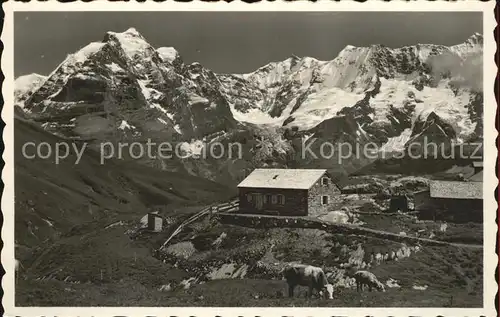 Rotstockhuette Boganggenalp Jungfrau Gletscherhorn Kat. Lauterbrunnen