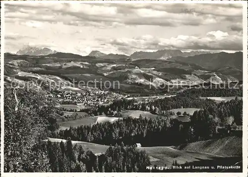 Langnau Emmental Totalansicht mit Pilatuskette Kat. Langnau Emmental