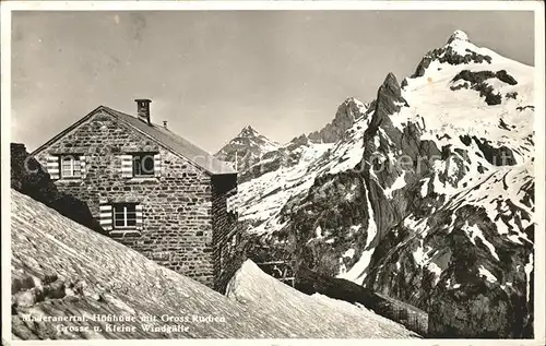 Maderanertal Huefihuette Gross Ruchen mit Gr und Kl Windgaelle Kat. Silenen