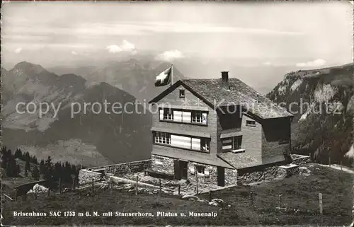 Brisen Brisenhaus mit Stanserhorn Pilatus und Musenalp Kat. Brisen