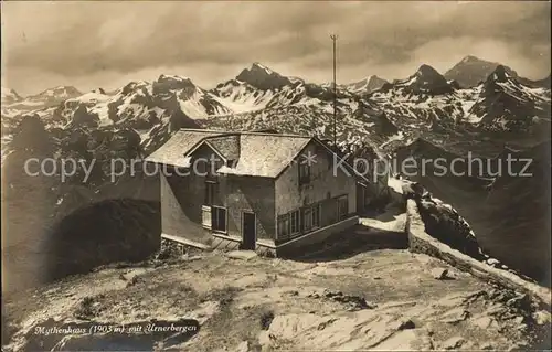 Schwyz Mythenhaus mit Urnerbergen Kat. Schwyz