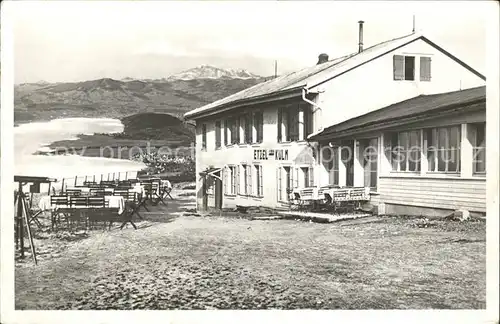 Etzel SZ Hotel Etzel Kulm mit Obersee und Saentis Kat. Etzel