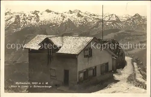 Schwyz Mythenkulm mit Urner und Schwyzerberge Kat. Schwyz